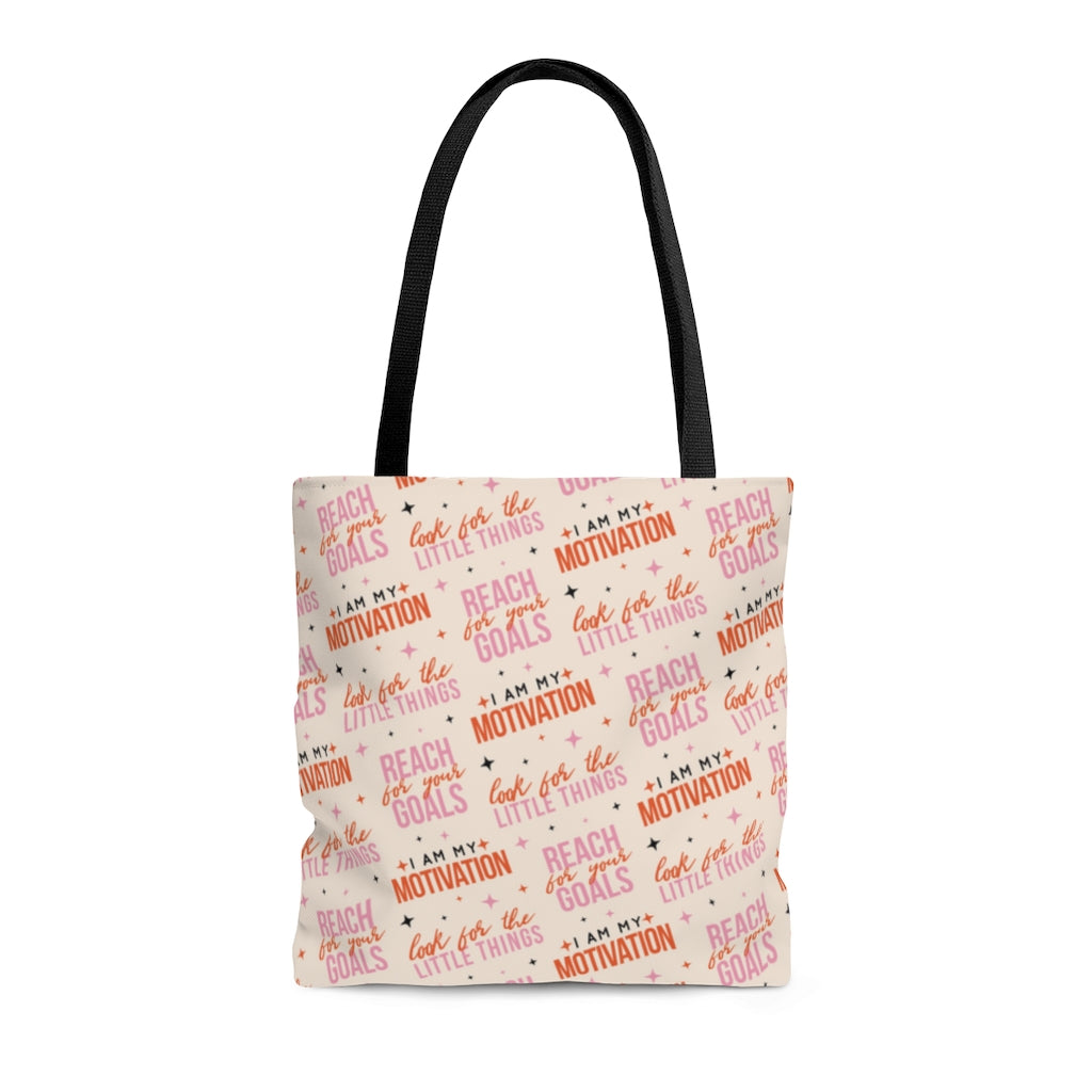 SAYINGS PRINTED CANVAS TOTE BAG