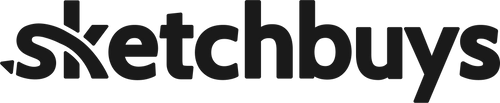 Sketchbuys logo in black color.