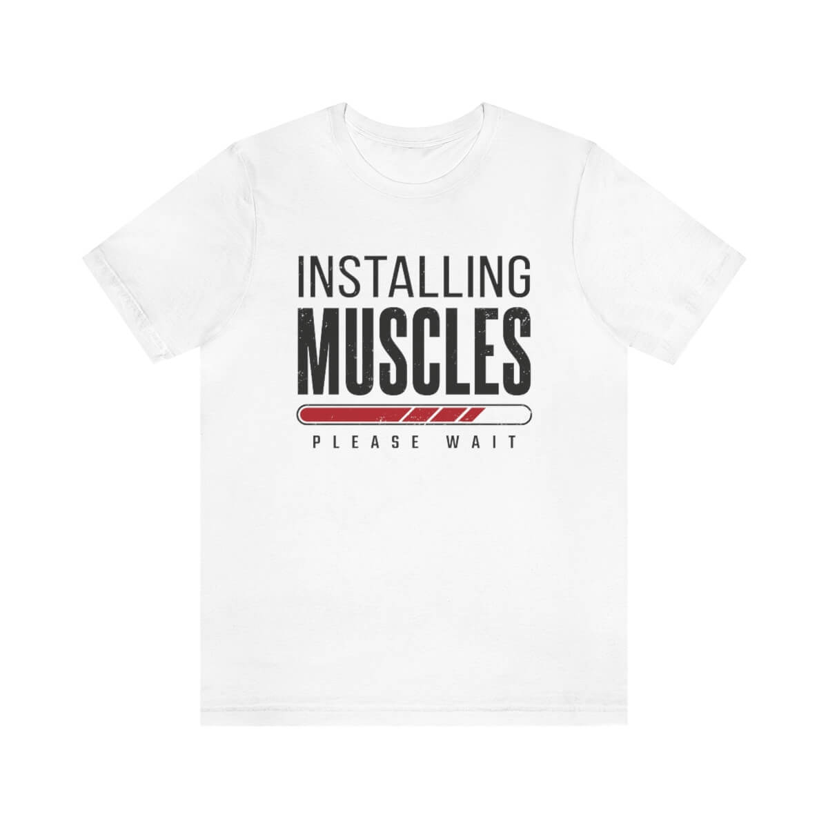 Installing muscles t-shirt